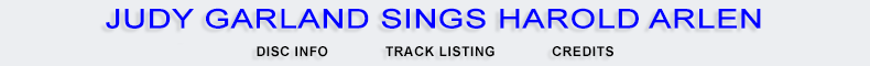 Judy Garland Sings Harold Arlen