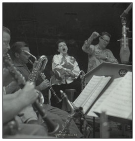 Judy in the recording studio