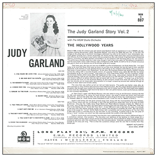 The Judy Garland Story - Vol 2 - UK Edition Back of album