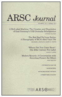 ARSC Journal Cover